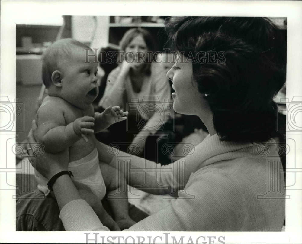 1982 Press Photo Millifer Developmental Center Program for the retarded infants - Historic Images