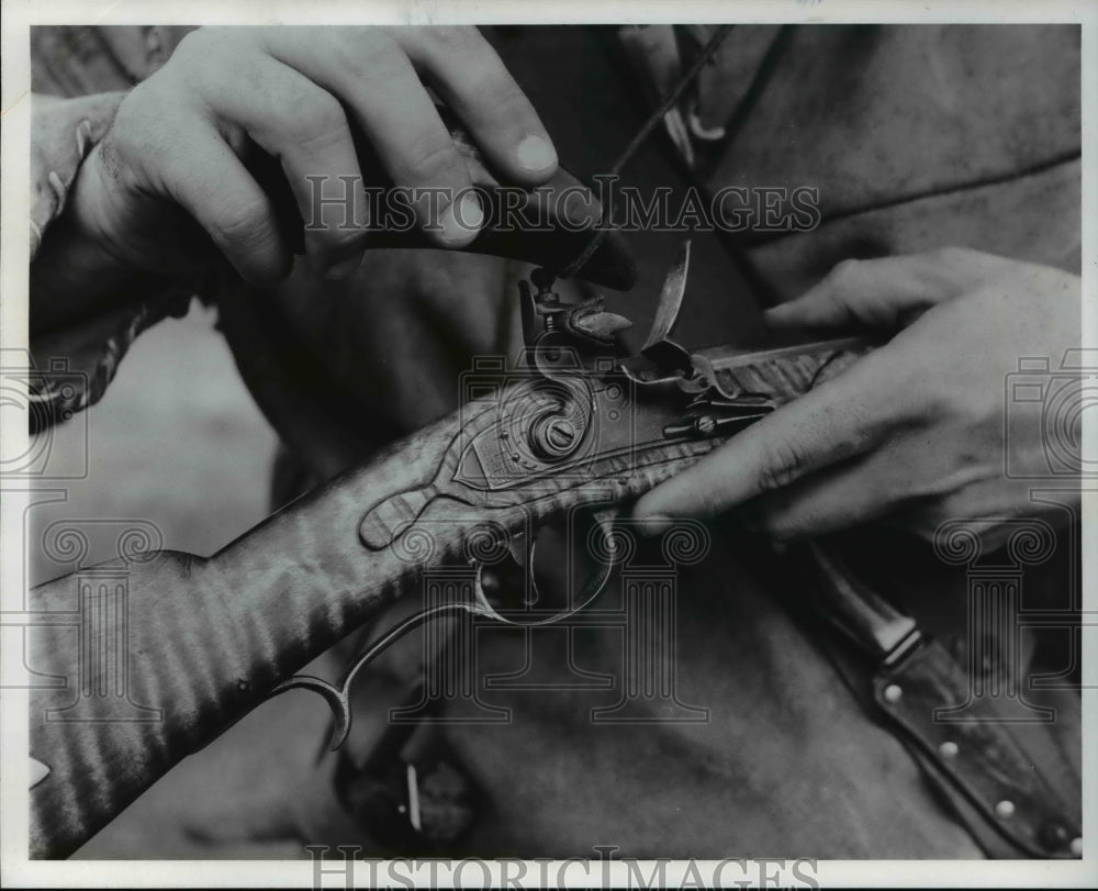 1970, Musket Shoot of J Hale Homestead at Western Reserve Village - Historic Images