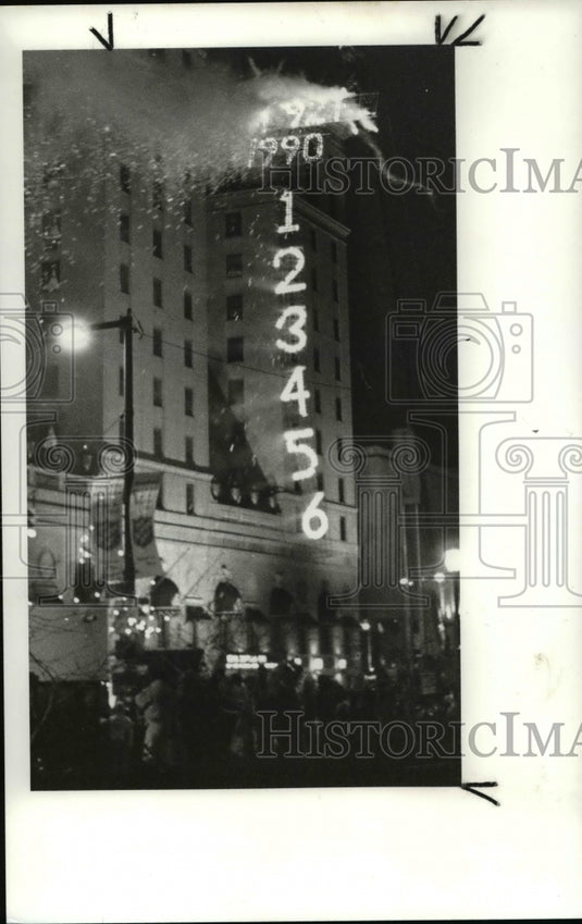 1990 Press Photo New Year's Eve at Public Square - cva65797 - Historic Images