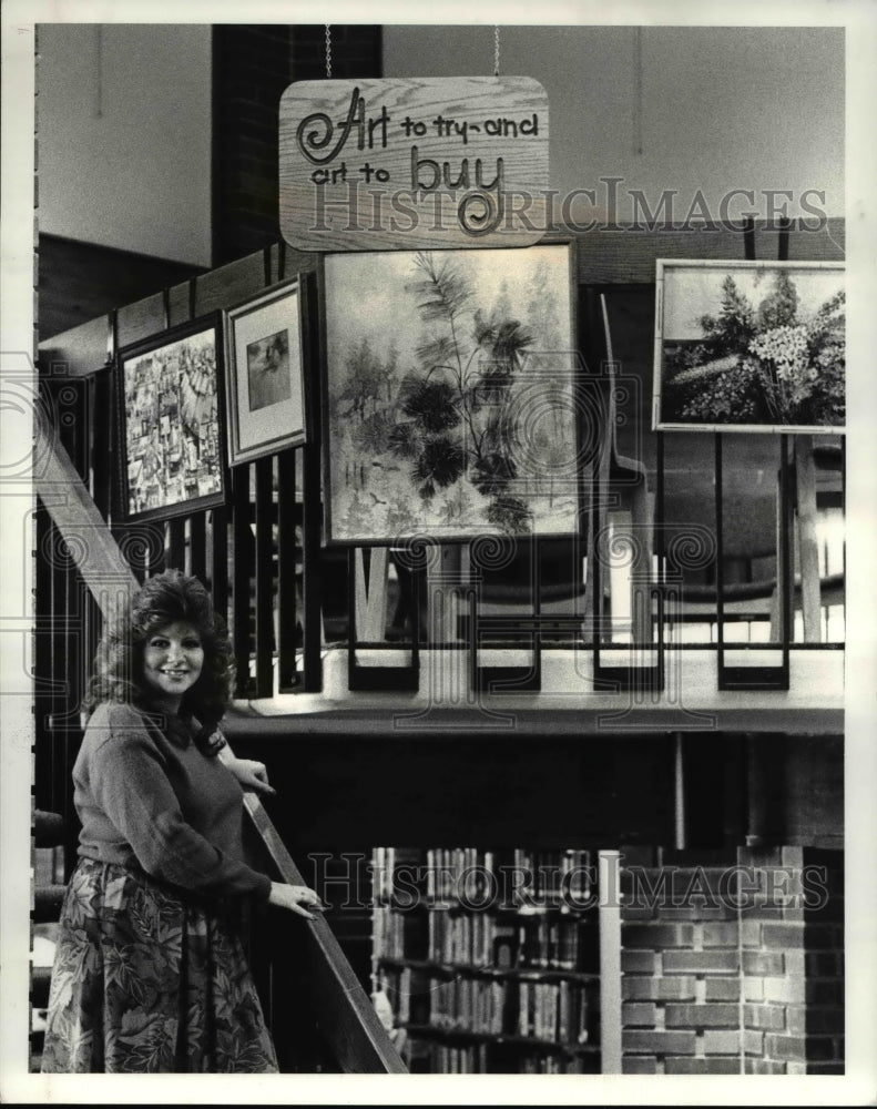 1987 Press Photo Nancy Mastney, Strongville Library clerk - cva65975 - Historic Images