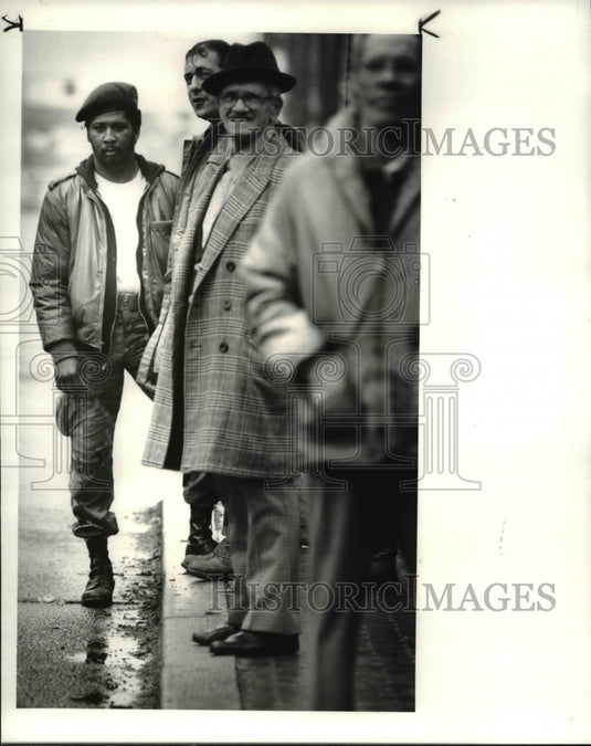 1986 Press Photo Julian Kimmee the last of the Guardian Angels on Public Square - Historic Images