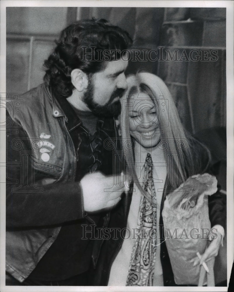 1972 Russell Beyer and wife Pat of the Hell's Angels Motorcycle club - Historic Images