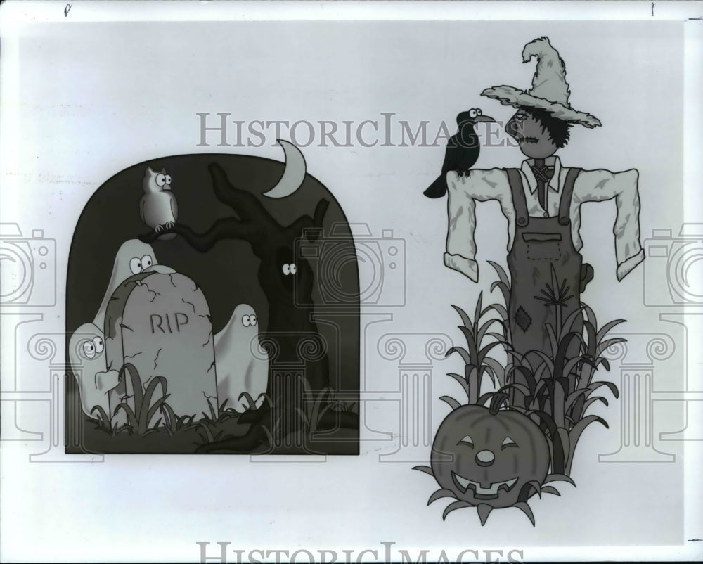 1991 Press Photo The Halloween drawing - Historic Images
