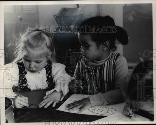 1972 Two Girls at Head Start - Historic Images