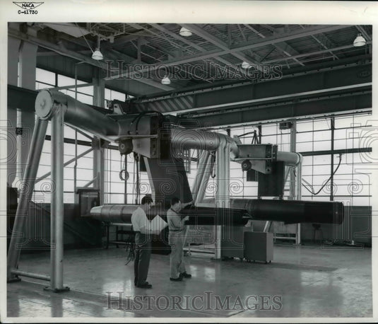 1956 Press Photo Model preparation in the shop of the Lewis Unitary Plan Wind- Historic Images