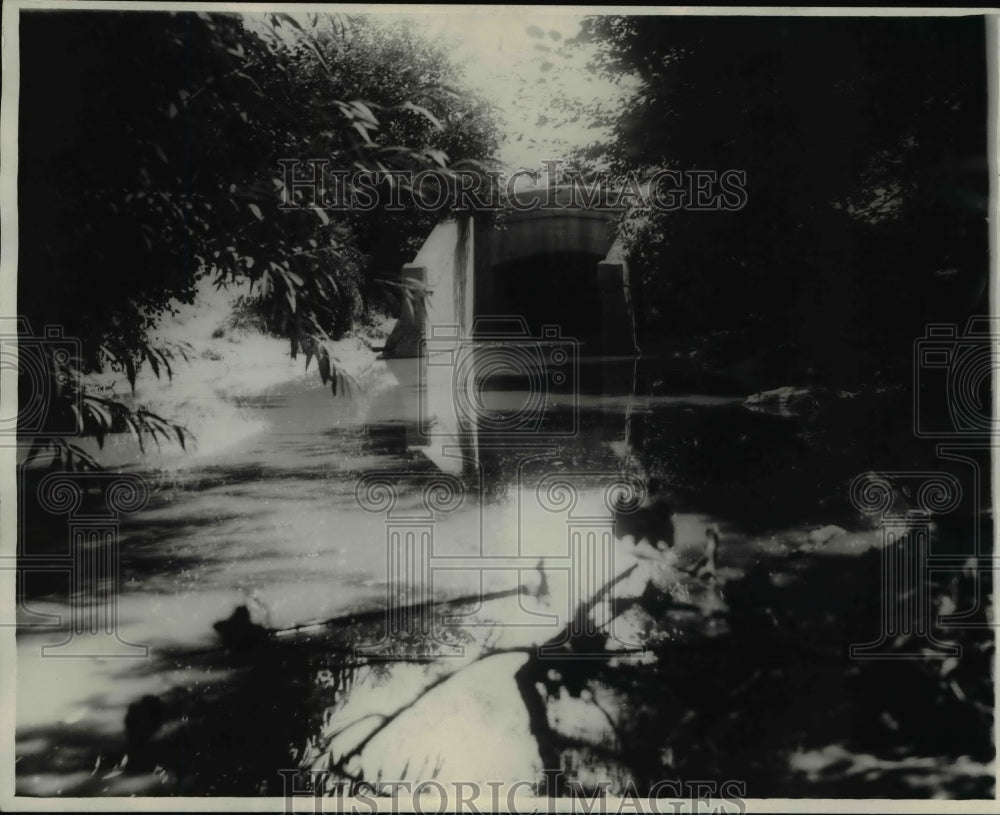 1930 Culvert at East Blvd where boy drowned at Garfield Park - Historic Images