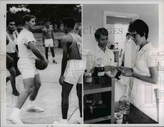 1964 Peace Corps volunteer Homer Brawley and Volunteer Nellie Jones - Historic Images