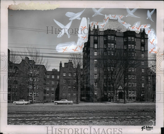 1970, Apartments are part of Moreland Courts in Shaker Square - Historic Images