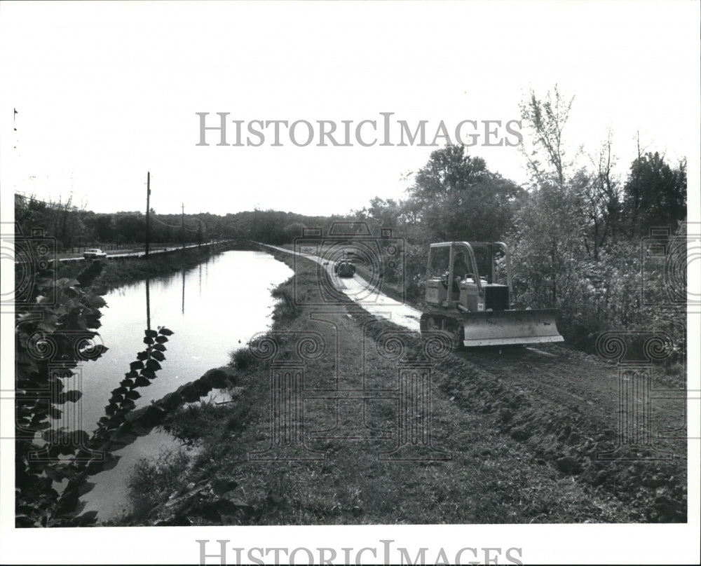 1991 Press Photo Towpath Construction at Cuyahoga Valley National Park- Historic Images