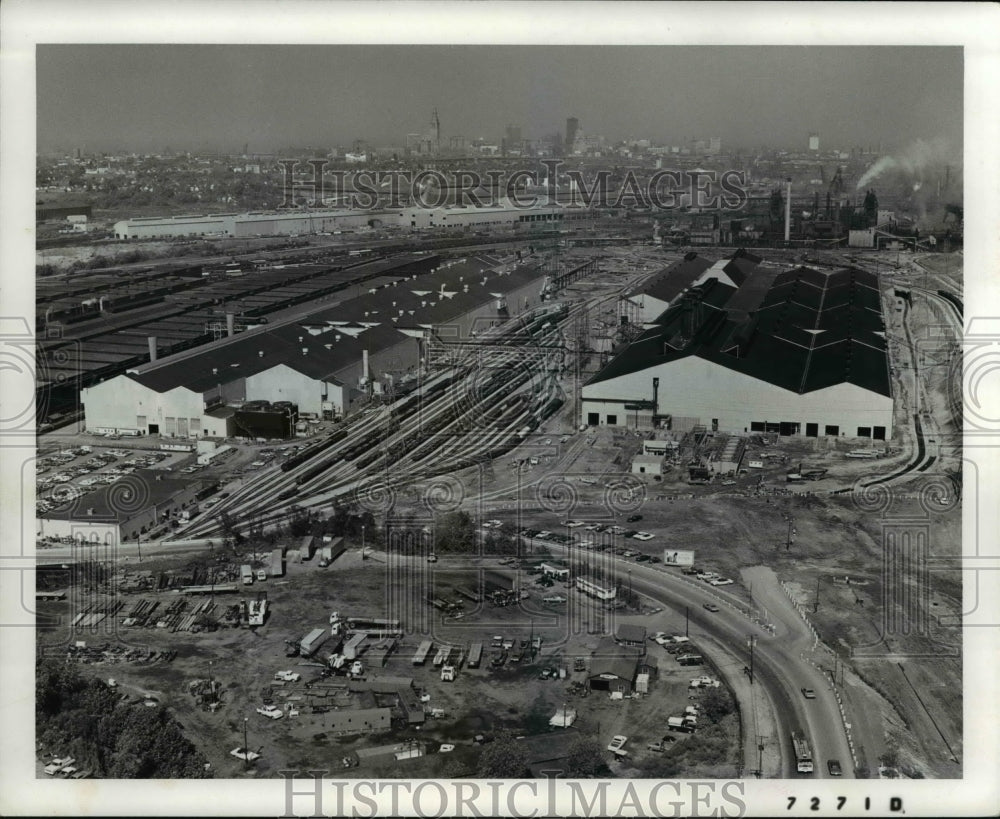 1970 Press Photo The aerial view of the Republic Steel Corporation building - Historic Images