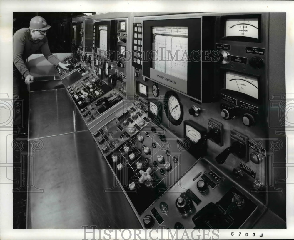 1968 The control room of the Republic Steel Corporation in Canton - Historic Images