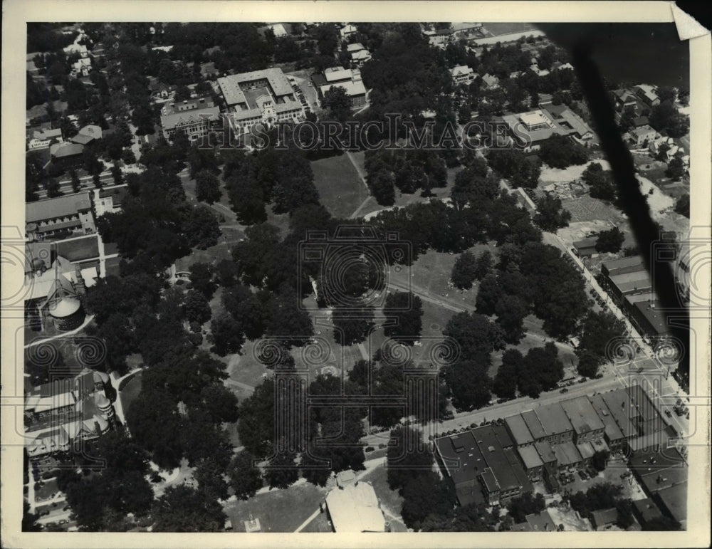 1936, Aerial view of Oberlin College - Historic Images