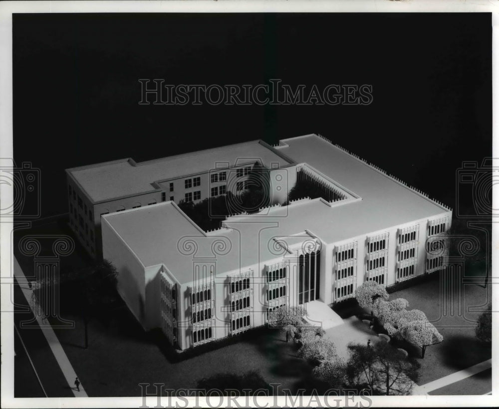 1965 Press Photo Model of Henry Churchill King Memorial Building- Historic Images