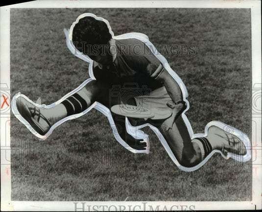1977 Press Photo Peter Bloeme 1977 World Frisbee Champion - Historic Images