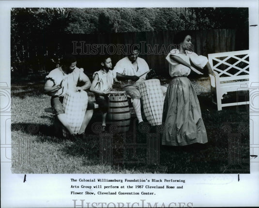 1987 Press Photo The Colonial Williamsburg Foundation's Black performing arts - Historic Images