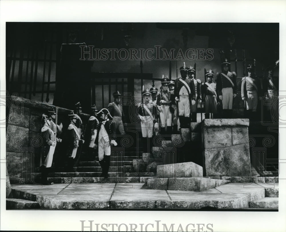 1991 Press Photo Dress Rehearsal Cleveland Opera of Fidelio with George Gray - Historic Images