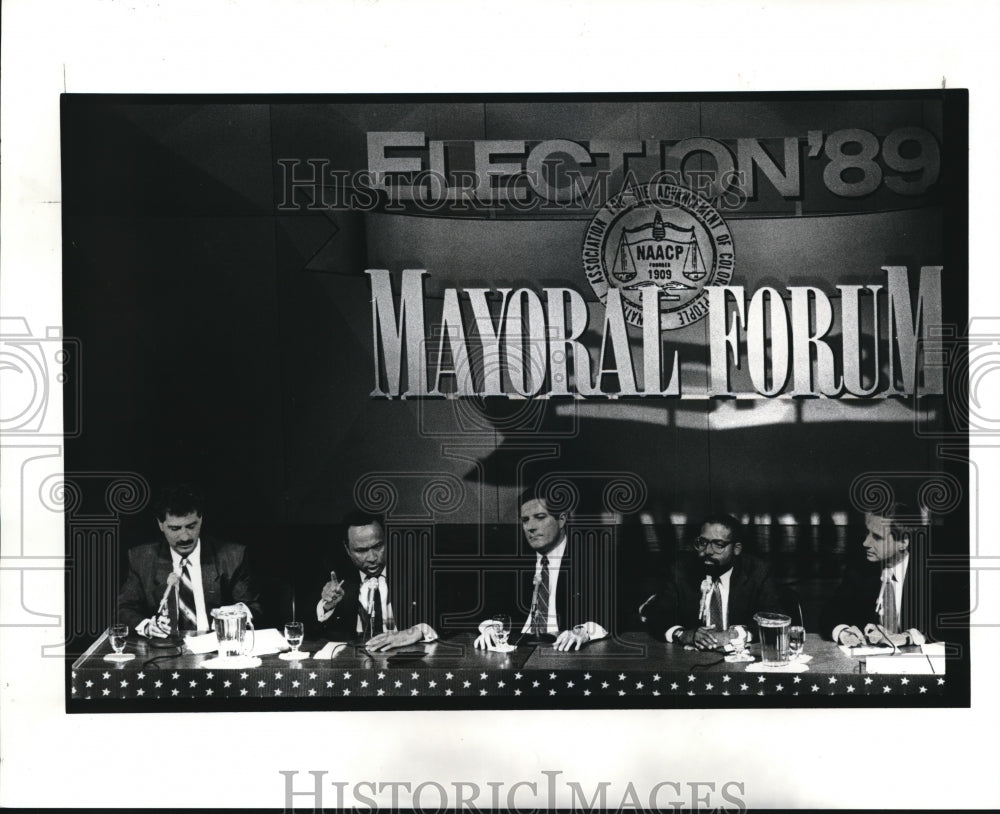 1989 Press Photo The Mayoral  Forum at CCC Ampus - Historic Images