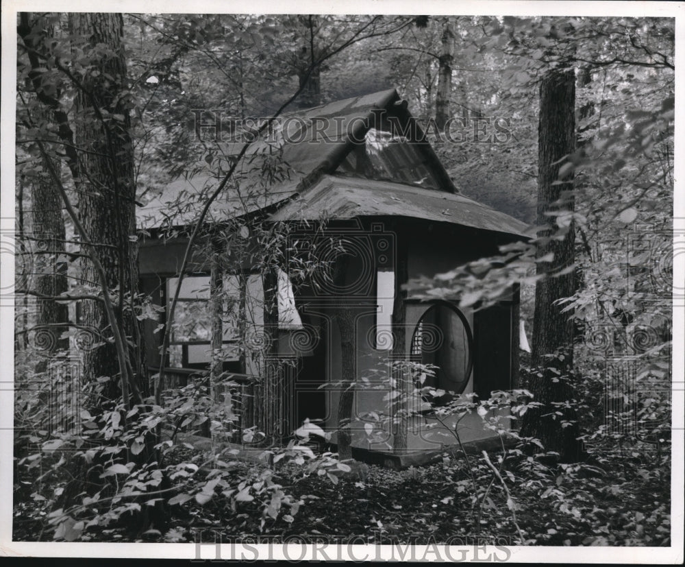 1976 Press Photo The Japanese tea house in David Shawson&#39;s garden - Historic Images