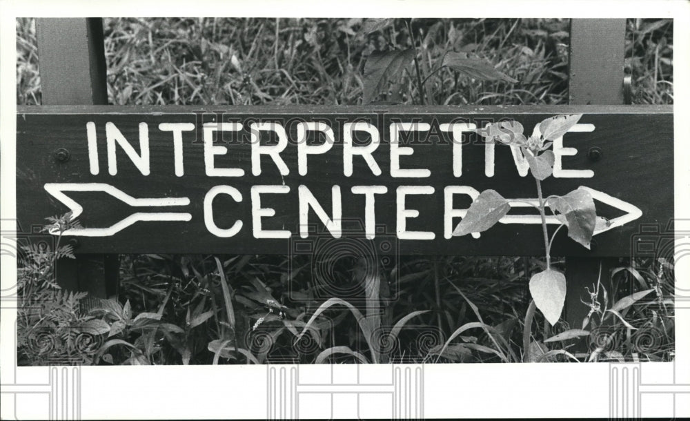 1980 Press Photo Interpretive Center marker at Metropolitan Park, N Chagrin - Historic Images