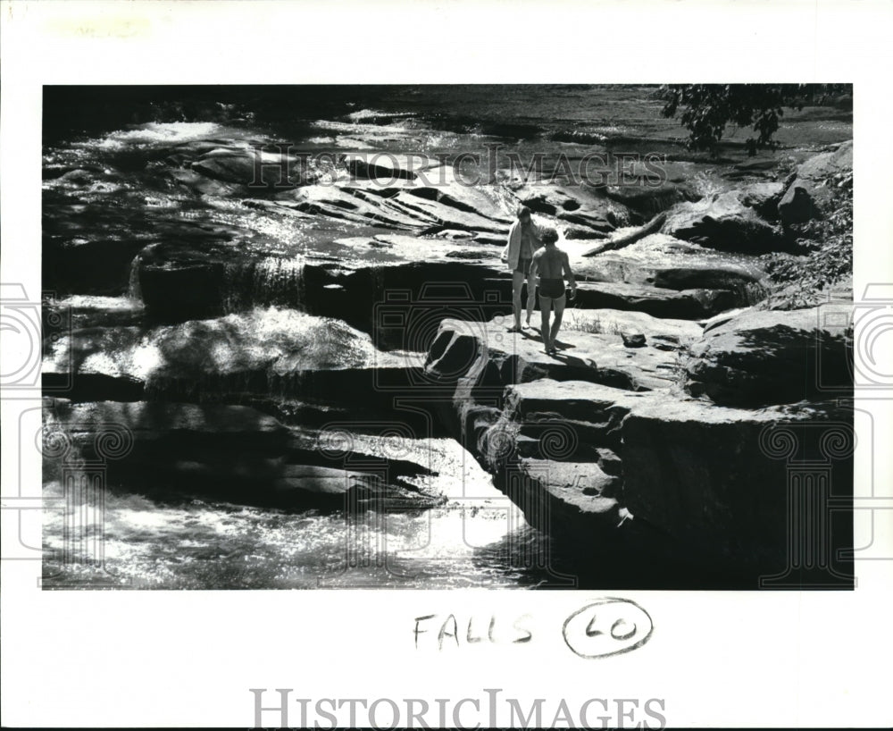 1986 Press Photo The Berea Falls of the Rocky River Reservation - Historic Images