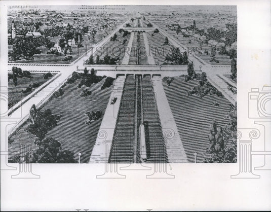 1966 Artist's rendering of Shaker Boulevard, east f Warrensville - Historic Images