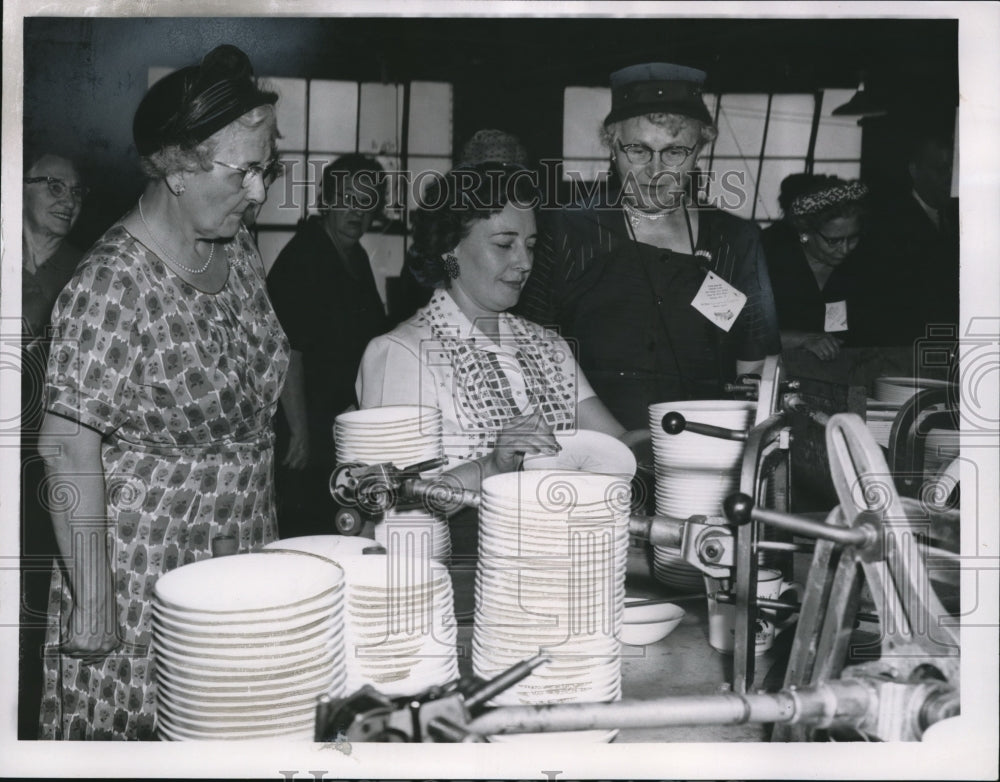 1961, Mrs. Howard Bohne, Mrs. Bonnie Mort and Mrs. John Koepp - Historic Images