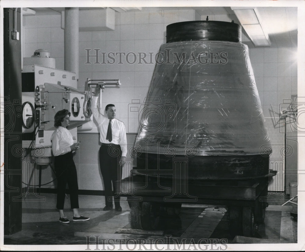 1964 Press Photo Rocket Nozzle produced by Cleveland Thompson RAmo Wooldridge.-Historic Images