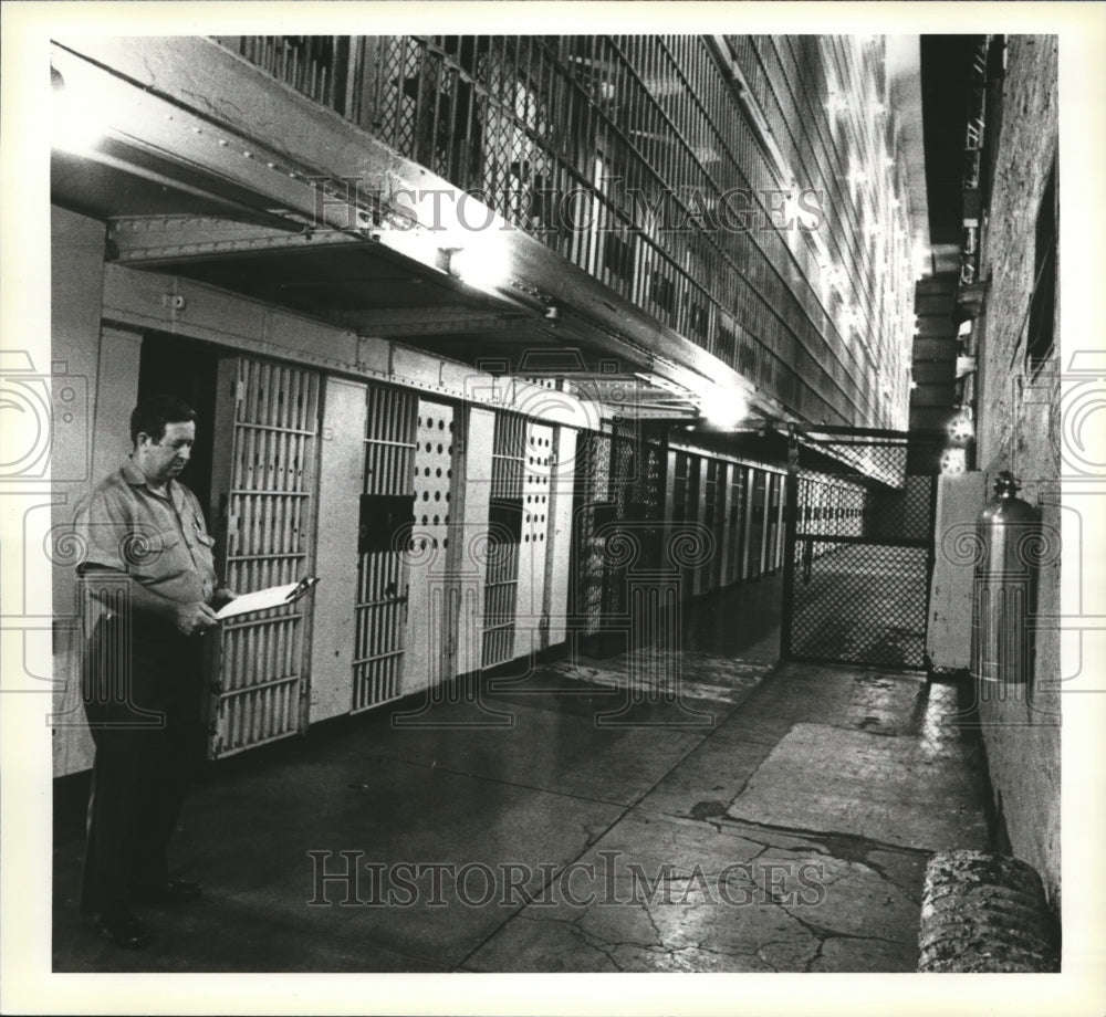 1984 Press Photo The prison cells at the Ohio penitentiary in Columbus - Historic Images