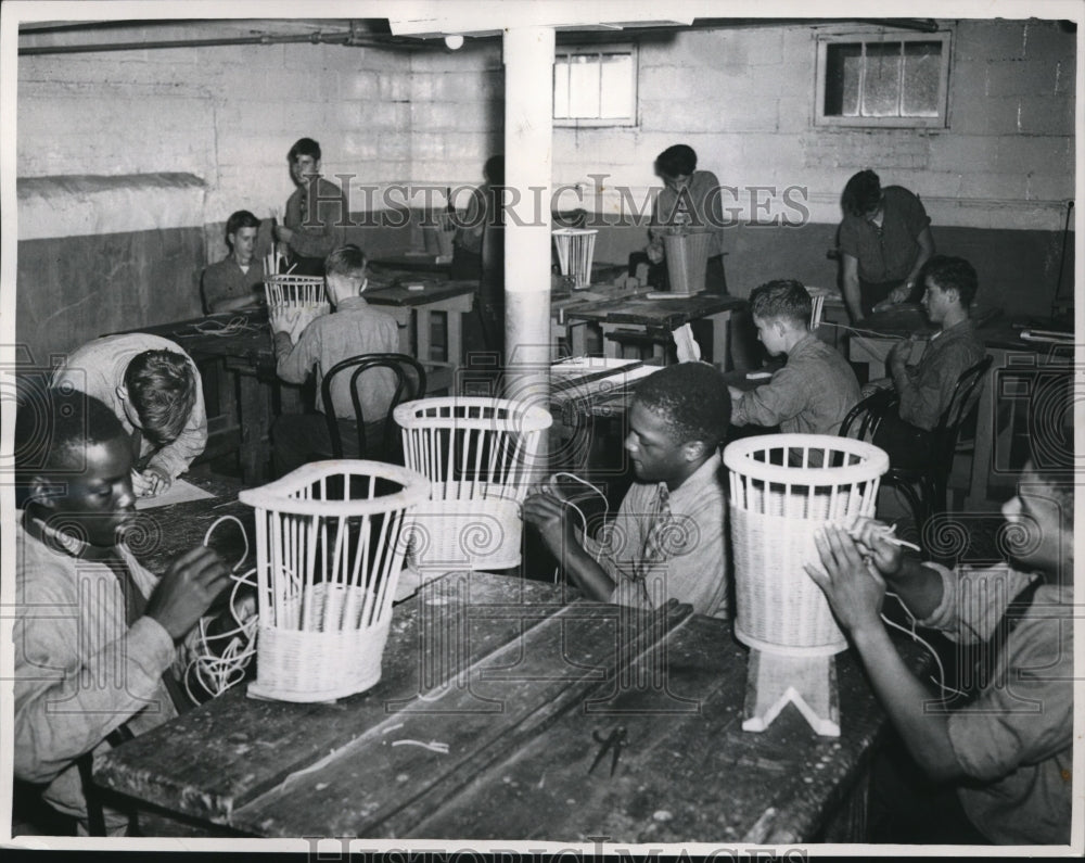 1949 Press Photo Craft Classes at Cleveland Boys School - cva73998 - Historic Images