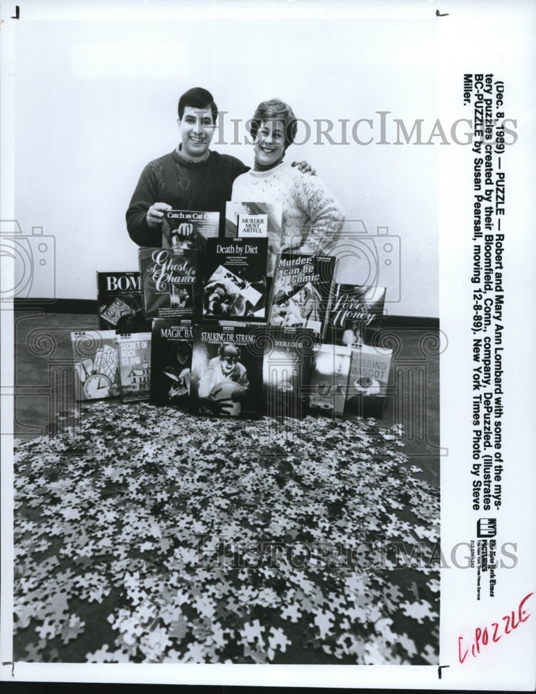 1989 Press Photo Robert and Mary Ann Lombard owners of DePuzzled - Historic Images