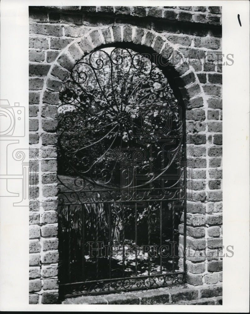 1978 Press Photo The Garden View thru Wrought Iron - cva74703 - Historic Images