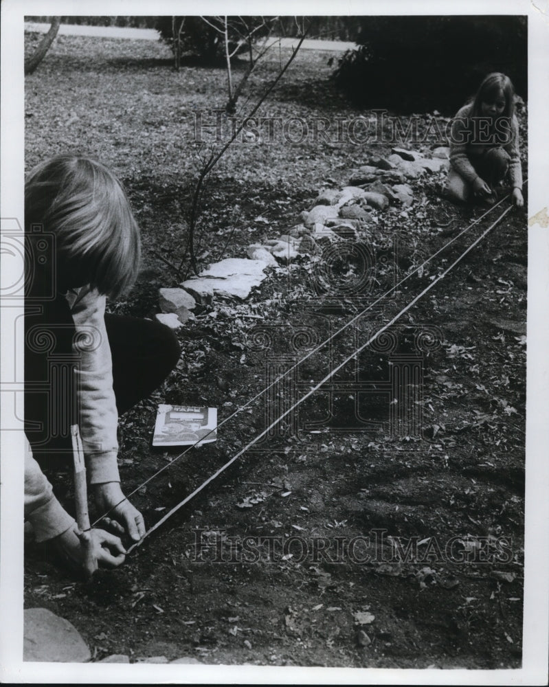 1973 Gardening wirh Seed Tapes  - Historic Images