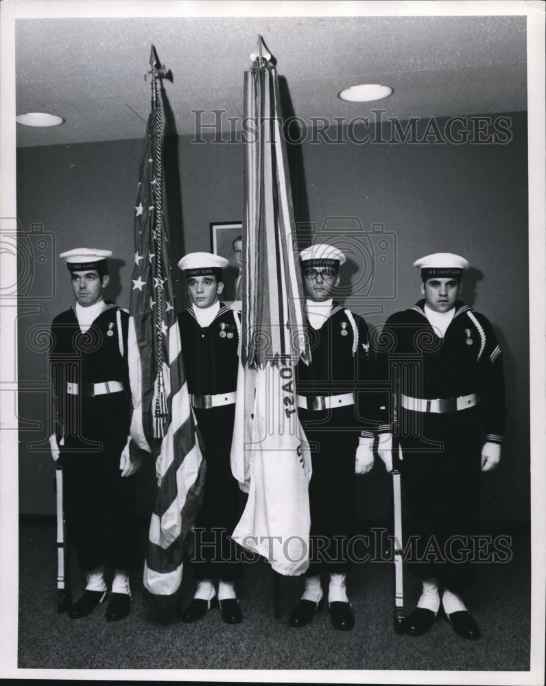 1969 Press Photo Coast Guardsmen and color guards from Air Force - cva74775-Historic Images