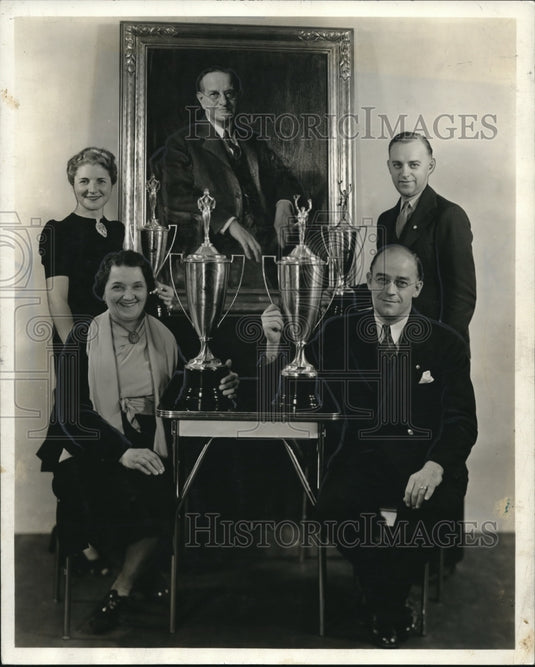 1938 J McBride, Anna Ebner, Georgia West & Edward Lewanndowski - Historic Images
