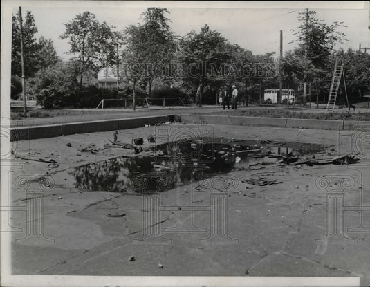 1941 The damaged children's pool at the Sterling parks  - Historic Images