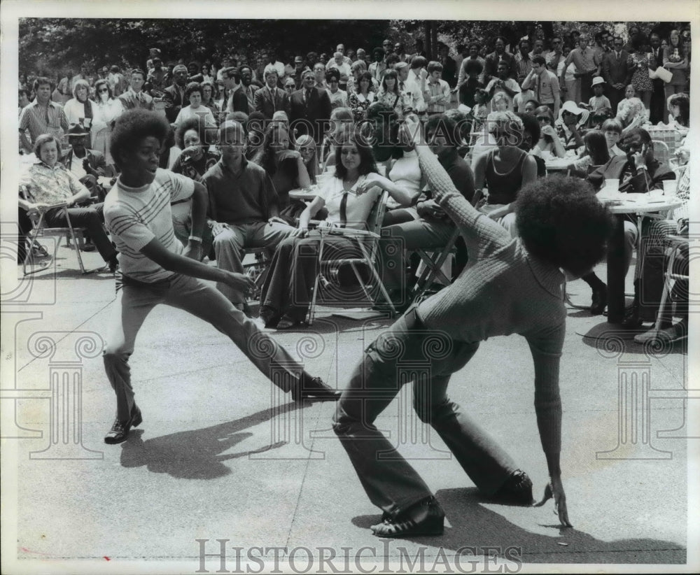1972 Press Photo Thod Hickson and Sharon Rogs during Cleveland PD Dance Contest - Historic Images