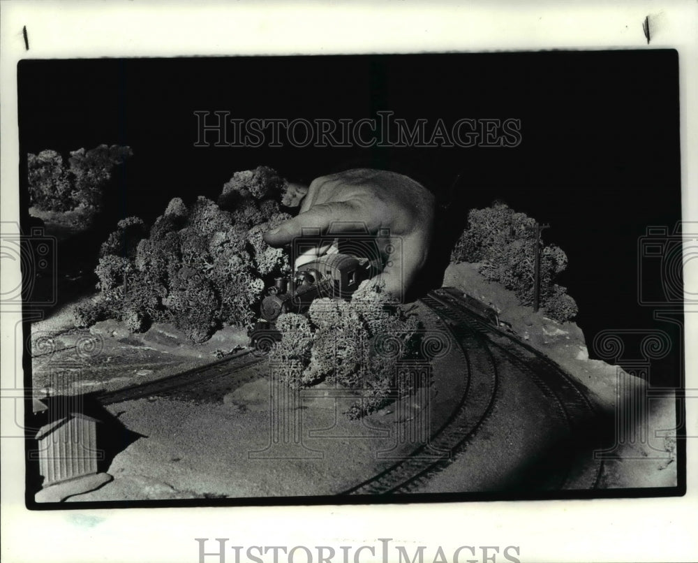 1985 Press Photo Miniature high iron at Quail Hollow State Park - Historic Images