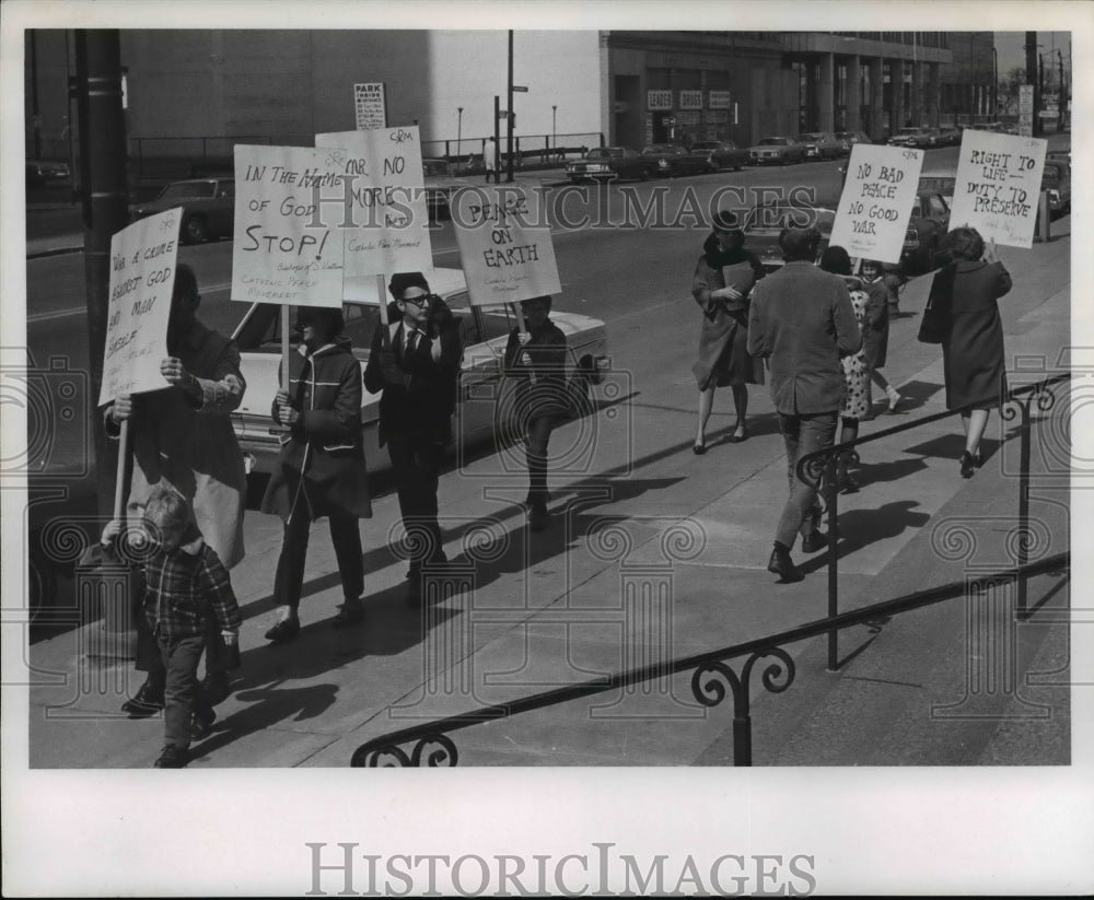 1969 Protest in front of St John&#39;s Church  - Historic Images