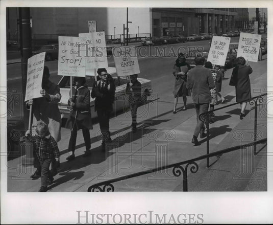 1969 Protest in front of St John's Church  - Historic Images