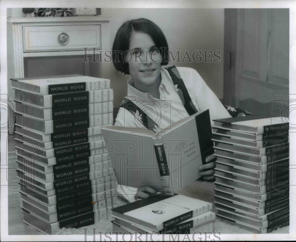 1969 Karen Loftus Rreading World Book  - Historic Images