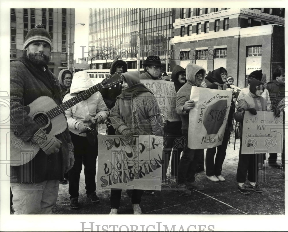 1984 Press Photo The Youth rally on the Public Square - Historic Images