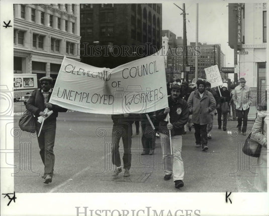 1983 Press Photo Riots & demonstrations in Cleveland - Historic Images