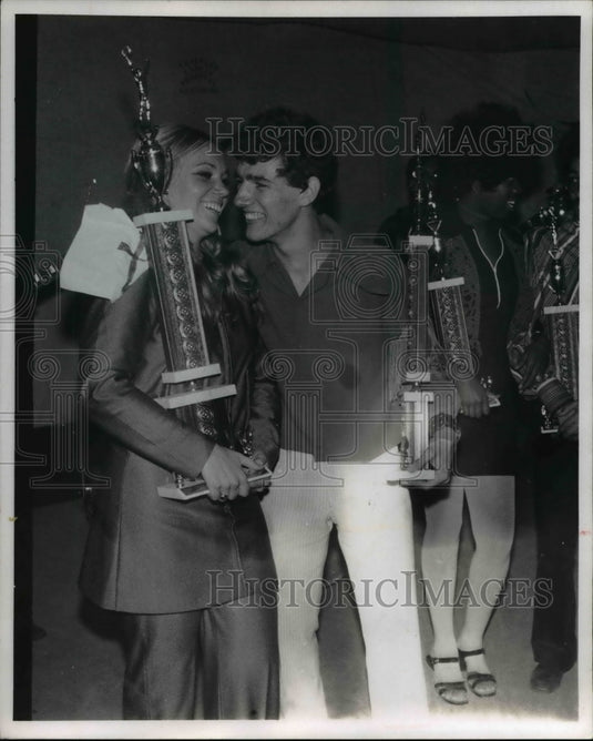 1970 Press Photo Peggy Miller & James Stallard at PD's Dance Contest Promo-Historic Images