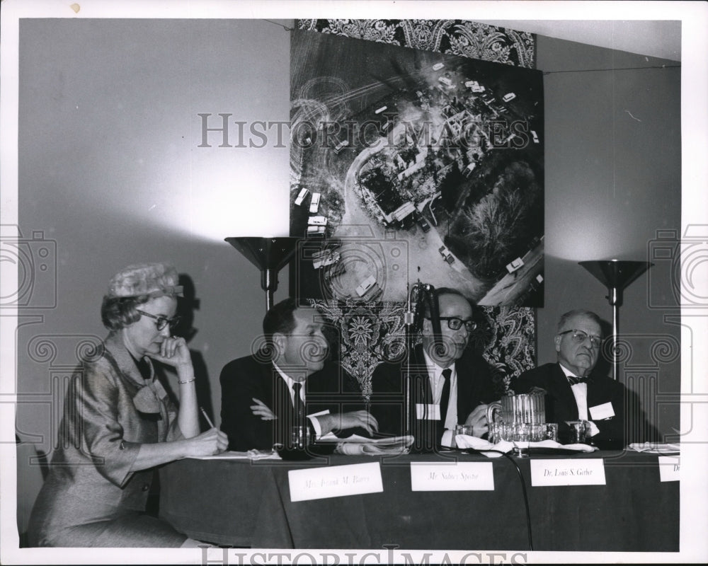 1964 Press Photo Mrs Frank M Barry, Sidney Spector, Dr Louis Gerber PD&#39;s Seminar - Historic Images