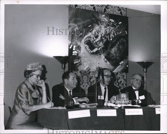 1964 Press Photo Mrs Frank M Barry, Sidney Spector, Dr Louis Gerber PD's Seminar - Historic Images