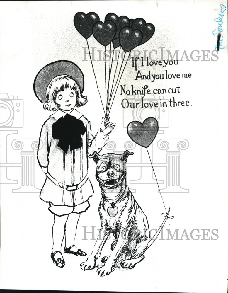 1988 Press Photo  The Valentine Cards of Franks and Hattie  Ryan - Historic Images