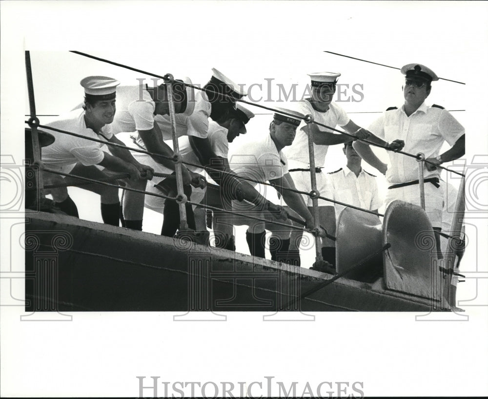 1987 Press Photo The HMS Fife at the Cleveland Port - Historic Images