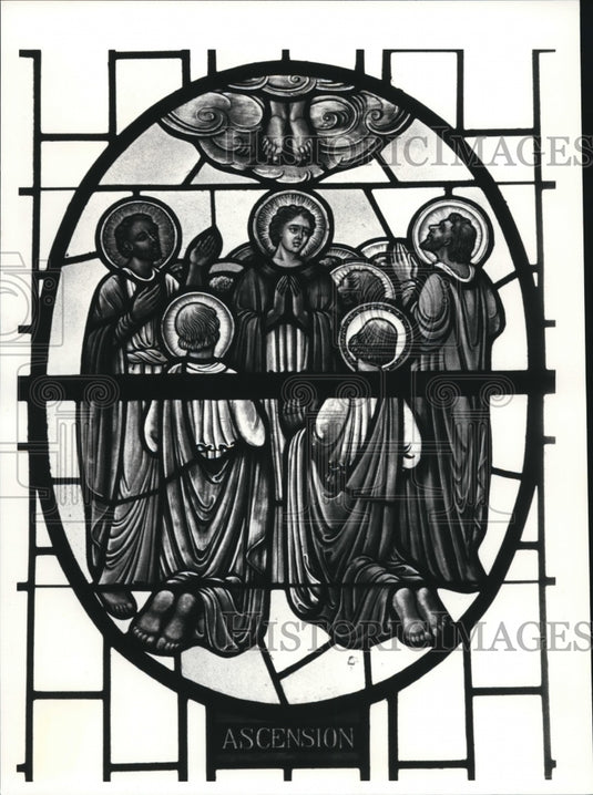 1981 Press Photo The Ascension at the Window Glass of The Church - Historic Images
