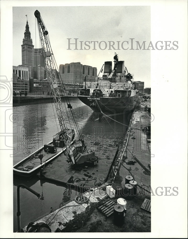 1988 Press Photo The Volverine Ship Docked at the G &amp; W Repair Shop - Historic Images