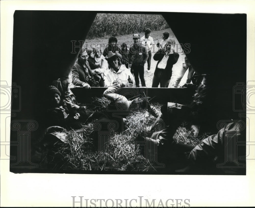 1985 Press Photo Kids from Kindercare Day Care in Parma at Siedel Fun Farm - Historic Images